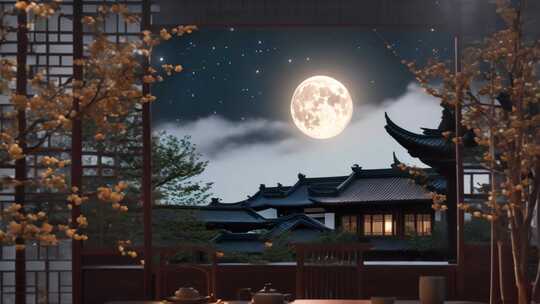 中秋节赏月月饼灯笼传统习俗合集