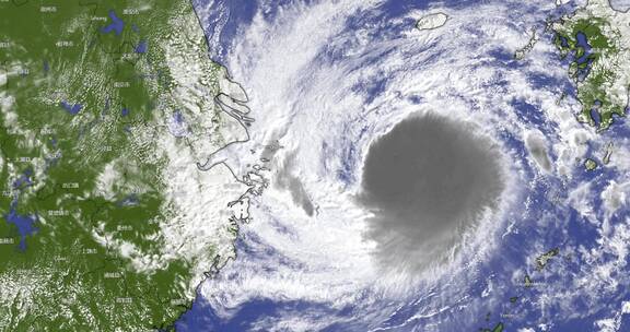 台风烟花卫星云图
