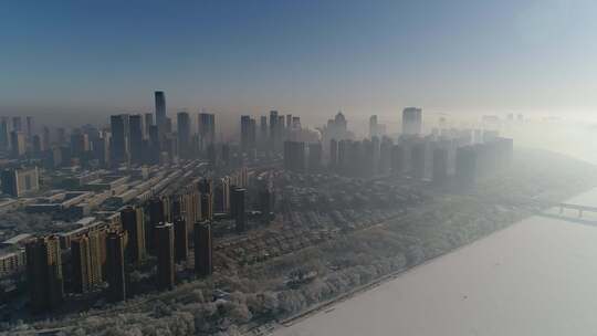 沈阳 雪景 雾凇 冬季 沈阳全景