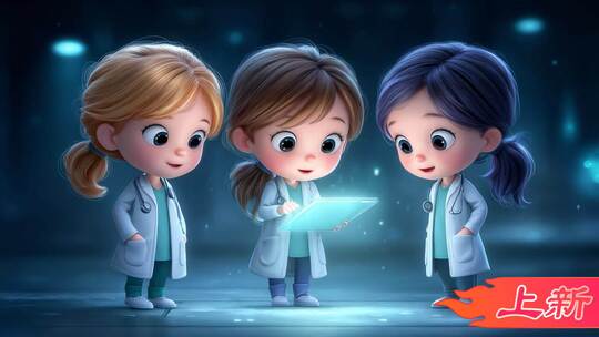 卡通可爱儿童未来科技启蒙