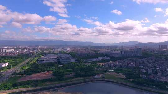 厦门翔安区马巷镇城市鸟瞰全景