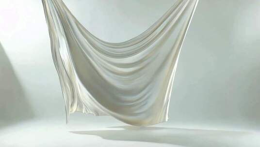 飘动的丝绸布料