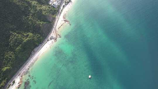 4K航拍深圳大鹏海岸线碧海蓝天