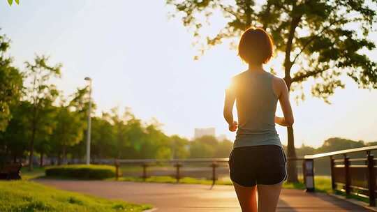 女子跑步 晨跑健身