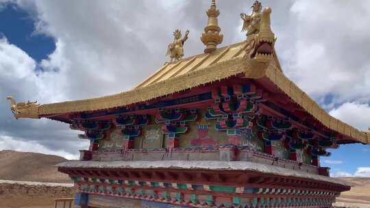 寺庙寺院祈福禅修禅意风景意境古建筑素材视频素材模板下载