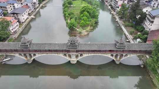 湘西乡村风雨桥航拍