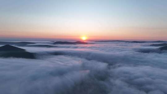 航拍山川云海日出