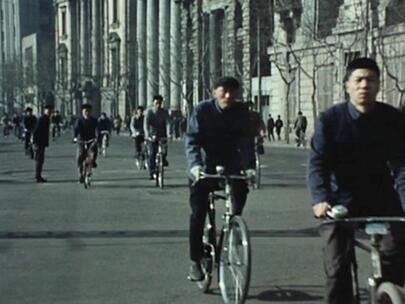 七十年代上海街头交通运输历史素材