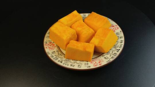 新鲜南瓜美食食材4K实拍视频