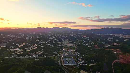 江西赣州赣南寻乌县脐橙种植基地航拍