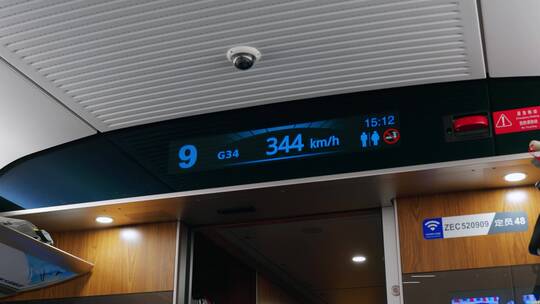 高铁时速显示视频素材模板下载