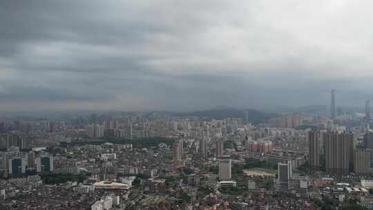 大雨将至的东莞城区航拍