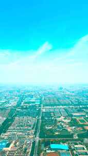 航拍4K高空飞机视角看城市扬州邗江区