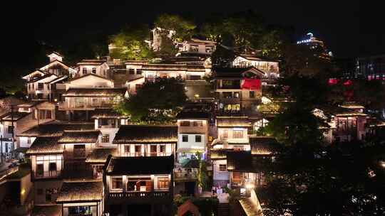 重庆龙门浩老街下浩里夜景航拍