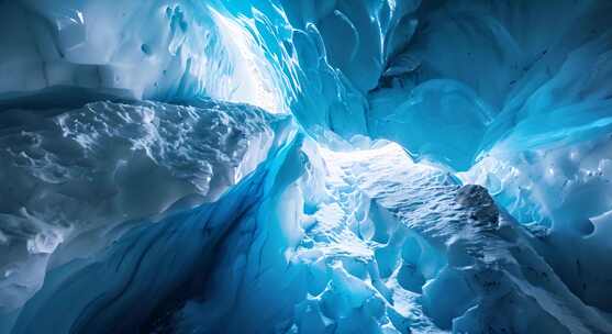 冰川冰裂缝