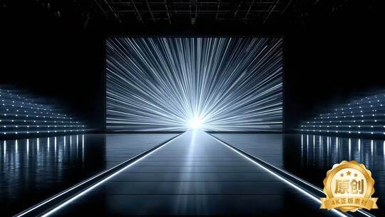 绚丽舞台背景光影变幻扬帆起航