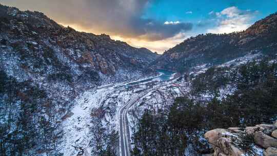 崂山雪景