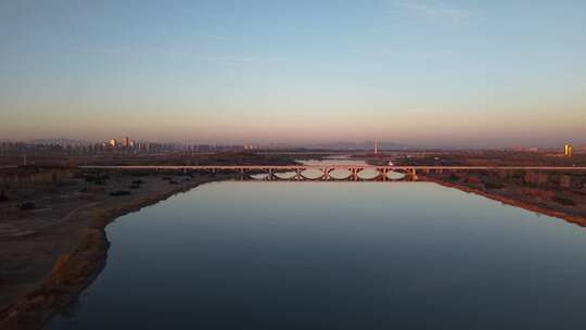 石家庄地标 复兴大街 滹沱河 湿地 城市