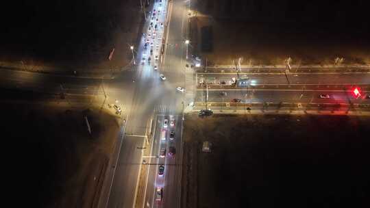 航拍 雄安 冬季 夜景 晚上 航拍雄安夜景