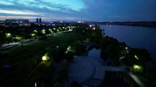 衡阳啤酒广场夜景灯光