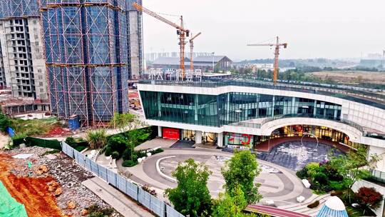 环天学府一号房地产项目建设现场俯瞰