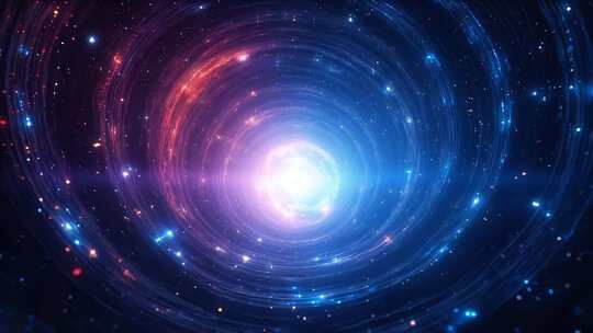 宇宙穿梭时空隧道空镜4K