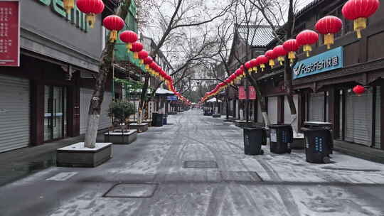 南京秦淮河夫子庙雪景