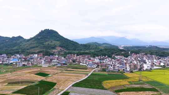 航拍韶关乐昌长来美丽乡村风景