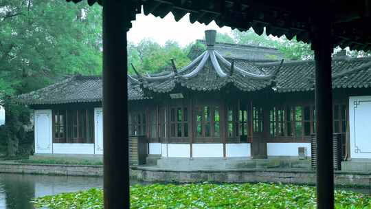 杭州西湖郭庄园林江南烟雨