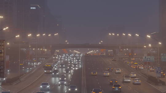 城市夜景空镜 街道夜景