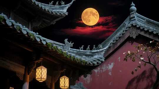 古风中秋月亮元宵月圆