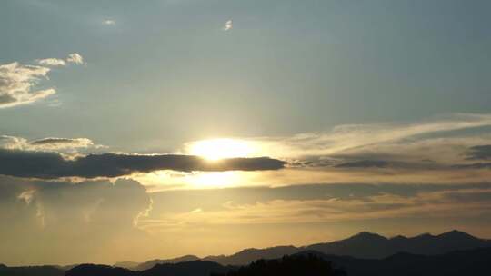 日落 黄昏 夕阳 延时