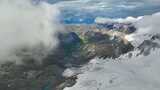 航拍川西沙鲁里山脉加拉本森峰冰川山谷高清在线视频素材下载
