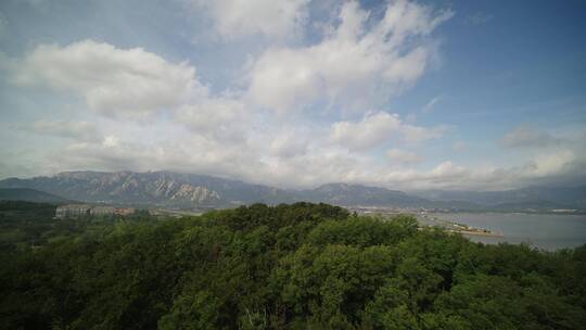 航拍崂山风景