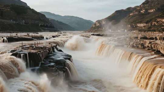 长江黄河祖国大好河山河流航拍ai素材原创