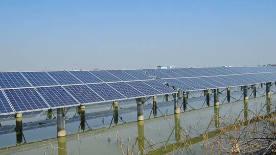 农村太阳能电池板视频素材模板下载