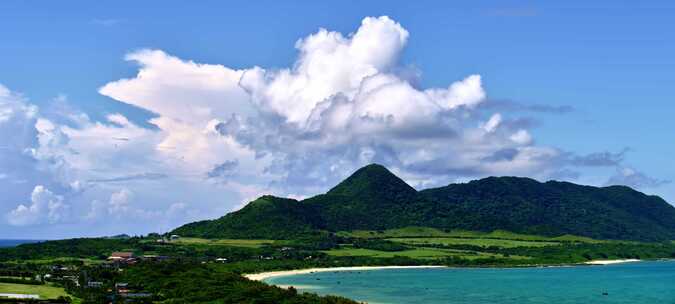 日本冲绳美丽的海景