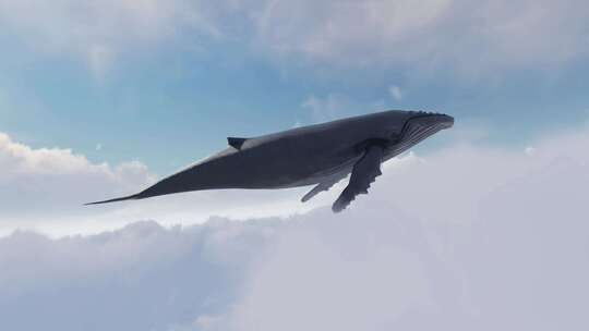 鲸鱼遨游天空