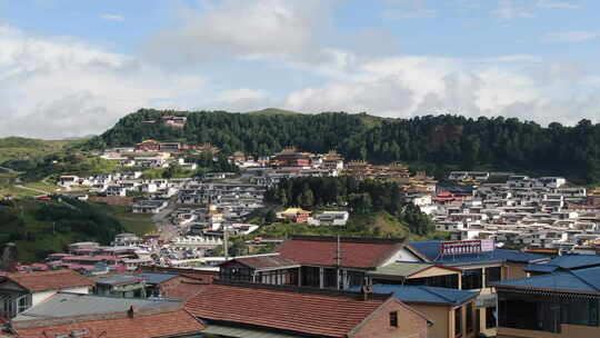 甘南郎木寺航拍大景