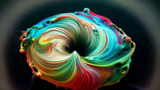 彩色抽象艺术液体画面