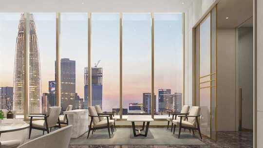 现代写字楼休息区空镜合集