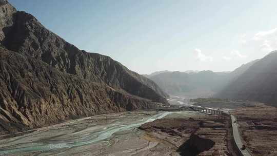 超清新疆喀什航拍公路丝绸之路旅行