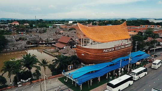 泰国PATTAYA FLOATING MARKET帕提亚 芭提雅视频素材模板下载