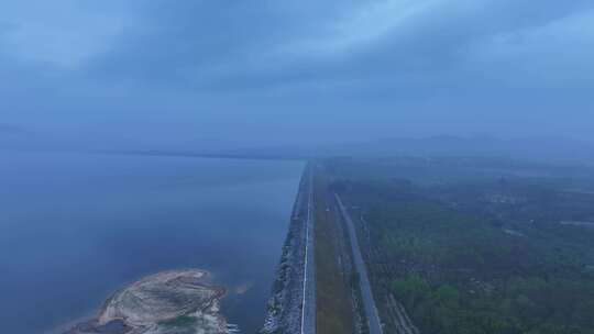 海南大广坝风景区航拍