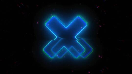 X赛博朋克背景信号光线闪动蓝色紫色光线视频素材模板下载
