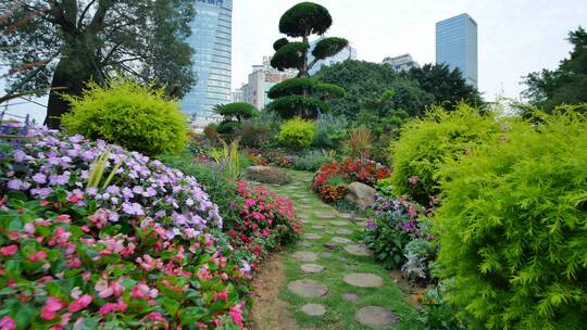 广西南宁南湖公园花坛园艺造型唯美四季花园