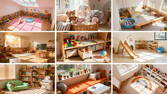 温馨儿童房玩具乐园 明亮舒适的儿童空间