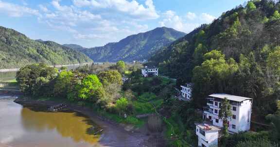 皖南古村落 新安江 徽派建筑 村庄 山水