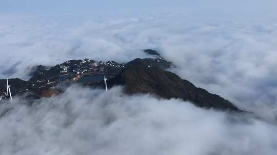 湖北九宫山壮观云海航拍