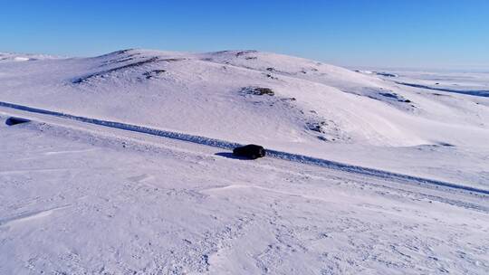 新疆冰封的喀纳斯雪原